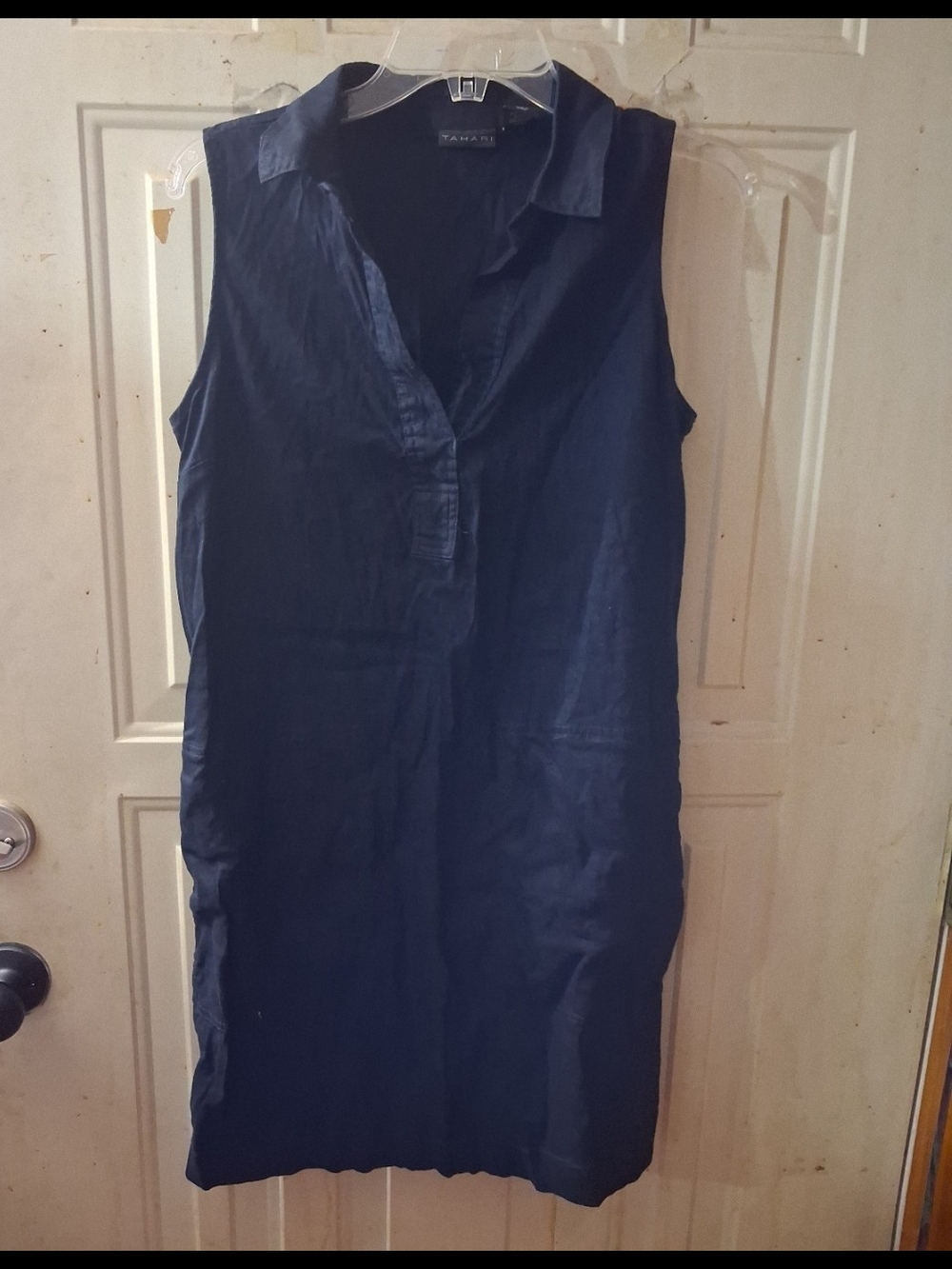 Tahari Navy Blue Dress Size 8 (N)